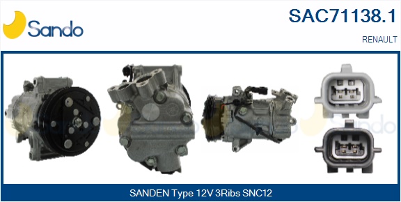 Compressore, climatizzatore SANDO SAC71138.1