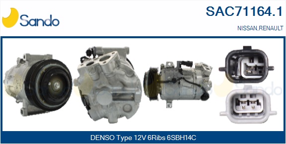 Compressore, climatizzatore SANDO SAC71164.1