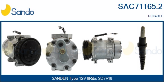 Compressore, climatizzatore SANDO SAC71165.2
