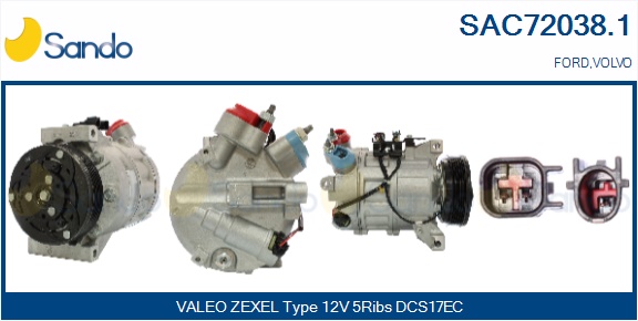 Compressore, climatizzatore SANDO SAC72038.1