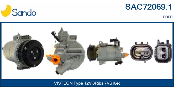 Compressore, climatizzatore SANDO SAC72069.1