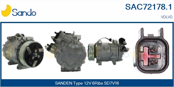 Compressore, climatizzatore SANDO SAC72178.1