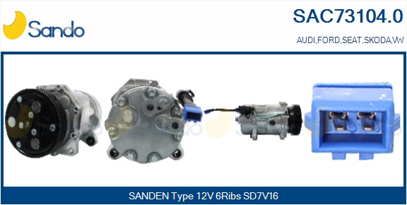 Compressore, climatizzatore SANDO SAC73104.0