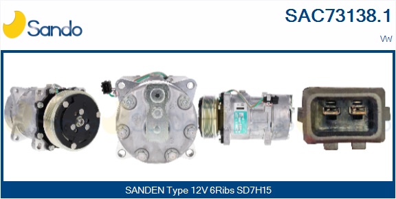 Compressore, climatizzatore SANDO SAC73138.1