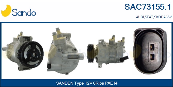 Compressore, climatizzatore SANDO SAC73155.1