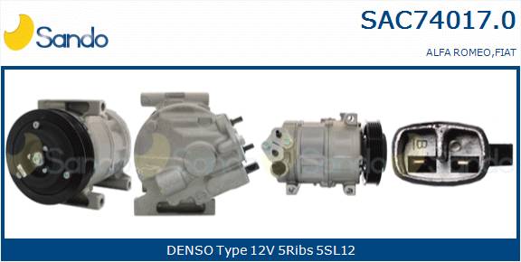 SANDO COMPRESSORE A/C FIAT