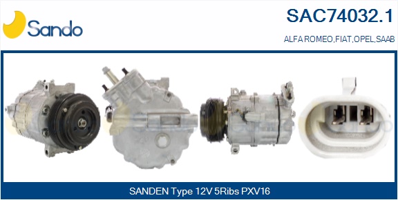 Compressore, climatizzatore SANDO SAC74032.1