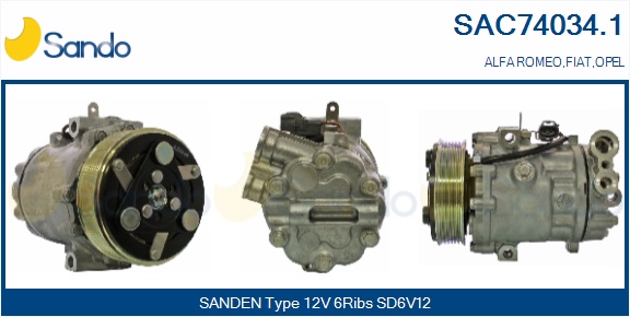 Compressore, climatizzatore SANDO SAC74034.1