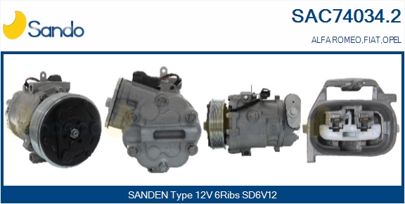 Compressore, climatizzatore SANDO SAC74034.2