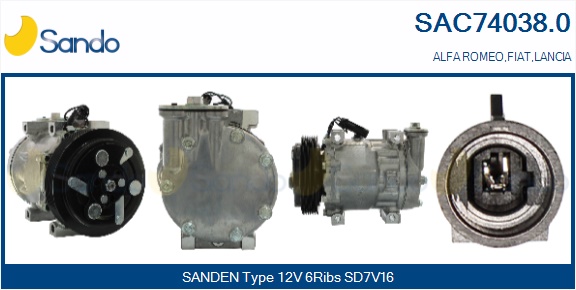 Compressore, climatizzatore SANDO SAC74038.0