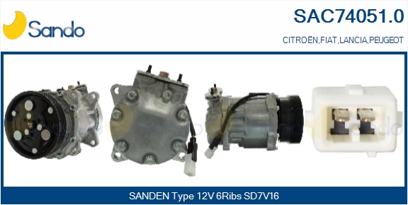 Compressore, climatizzatore SANDO SAC74051.0