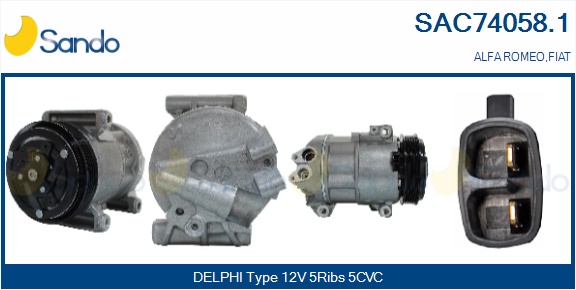 Compressore, climatizzatore SANDO SAC74058.1