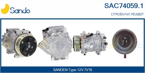 Compressore, climatizzatore SANDO SAC74059.1
