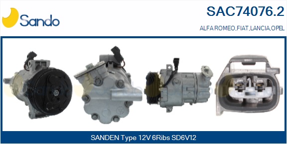 Compressore, climatizzatore SANDO SAC74076.2