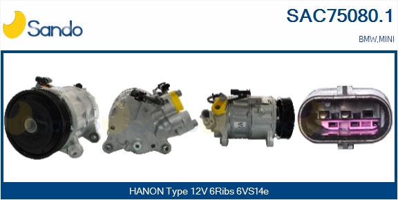 Compressore, climatizzatore SANDO SAC75080.1