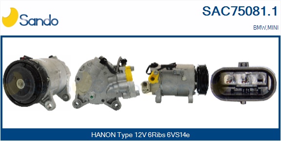 Compressore, climatizzatore SANDO SAC75081.1