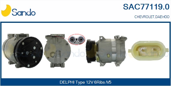 Compressore, climatizzatore SANDO SAC77119.0