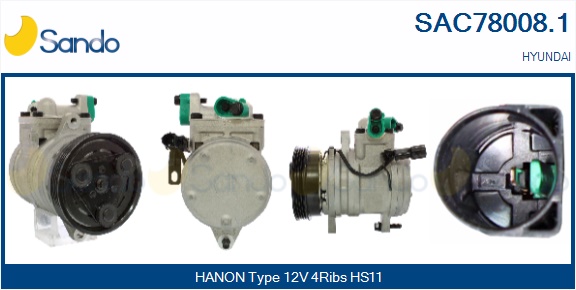 Compressore, climatizzatore SANDO SAC78008.1