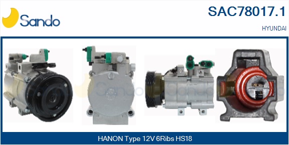 Compressore, climatizzatore SANDO SAC78017.1