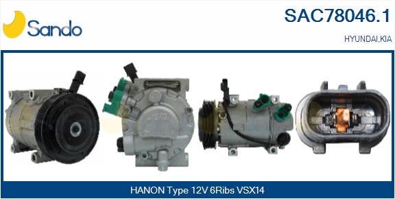 Compressore, climatizzatore SANDO SAC78046.1