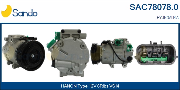 Compressore, climatizzatore SANDO SAC78078.0