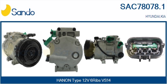 Compressore, climatizzatore SANDO SAC78078.1