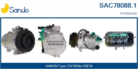 Compressore, climatizzatore SANDO SAC78088.1