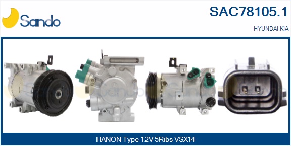 Compressore, climatizzatore SANDO SAC78105.1