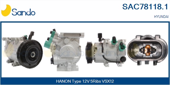 Compressore, climatizzatore SANDO SAC78118.1