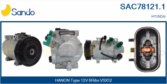 Compressore, climatizzatore SANDO SAC78121.1