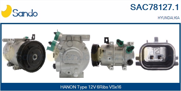 Compressore, climatizzatore SANDO SAC78127.1