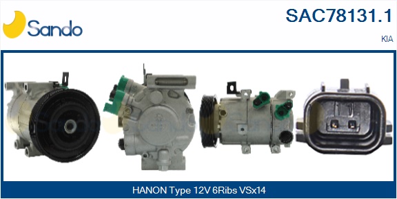 Compressore, climatizzatore SANDO SAC78131.1