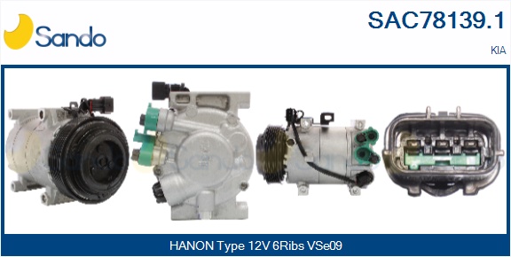 Compressore, climatizzatore SANDO SAC78139.1
