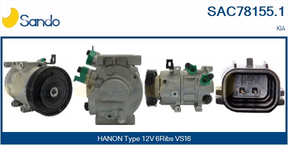Compressore, climatizzatore SANDO SAC78155.1