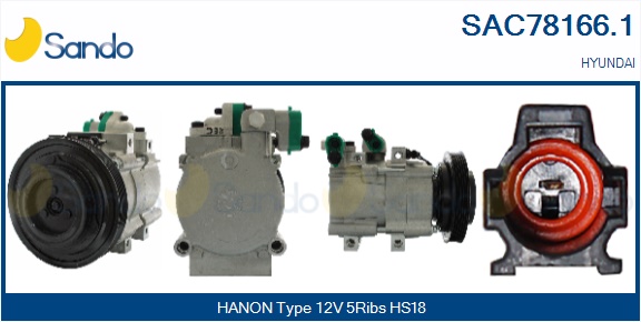 Compressore, climatizzatore SANDO SAC78166.1