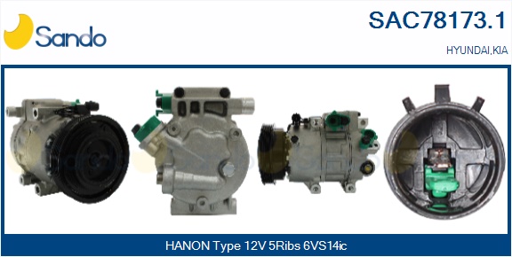 Compressore, climatizzatore SANDO SAC78173.1