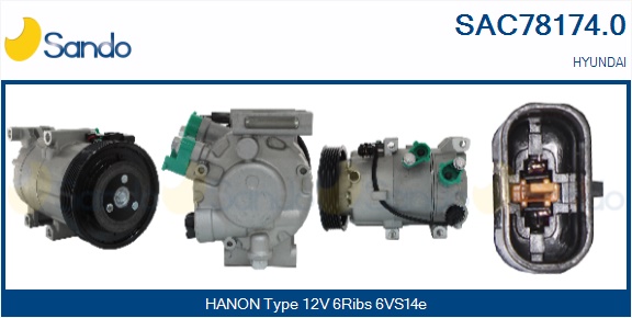 Compressore, climatizzatore SANDO SAC78174.0