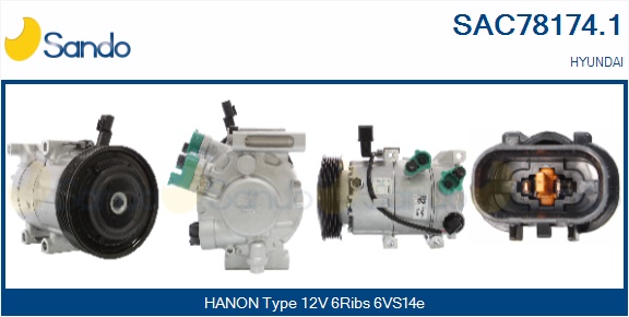 Compressore, climatizzatore SANDO SAC78174.1