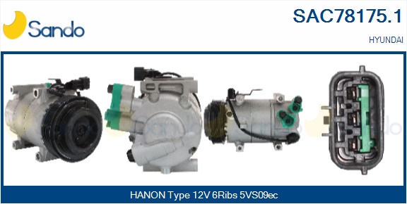 Compressore, climatizzatore SANDO SAC78175.1