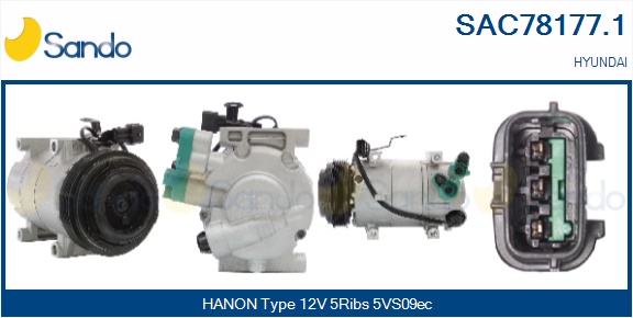 Compressore, climatizzatore SANDO SAC78177.1