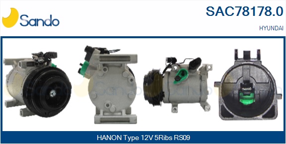 Compressore, climatizzatore SANDO SAC78178.0