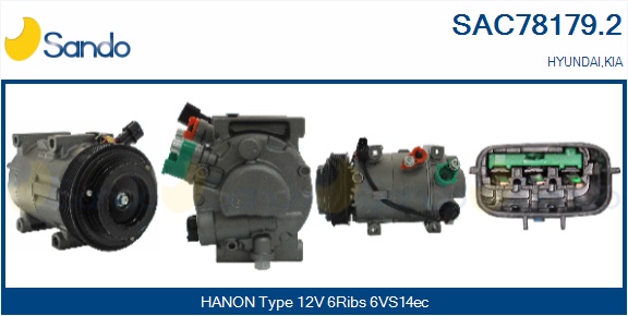 Compressore, climatizzatore SANDO SAC78179.2