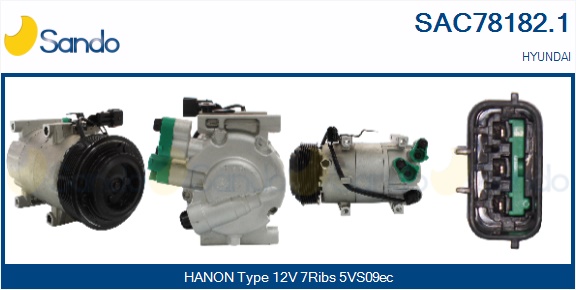 Compressore, climatizzatore SANDO SAC78182.1