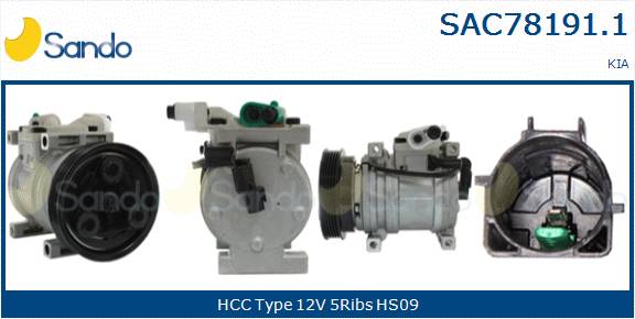 SANDO COMPRESSORE A/C KIA
