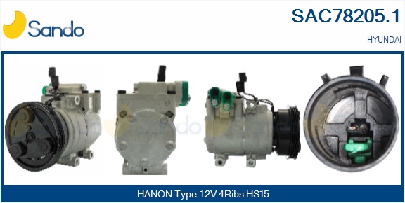 Compressore, climatizzatore SANDO SAC78205.1