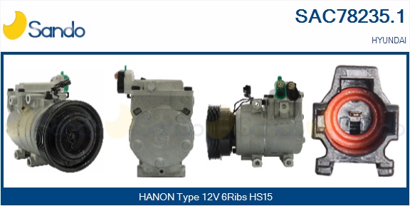 Compressore, climatizzatore SANDO SAC78235.1