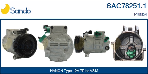 Compressore, climatizzatore SANDO SAC78251.1