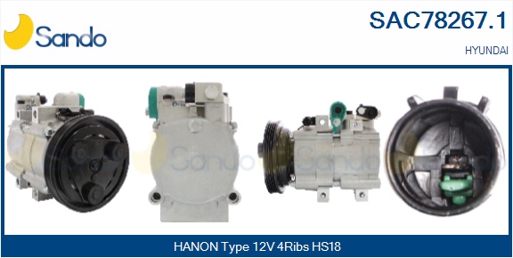 Compressore, climatizzatore SANDO SAC78267.1
