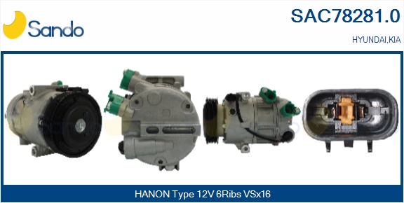 Compressore, climatizzatore SANDO SAC78281.0