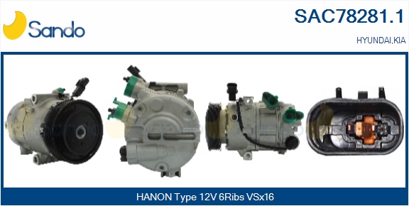 Compressore, climatizzatore SANDO SAC78281.1